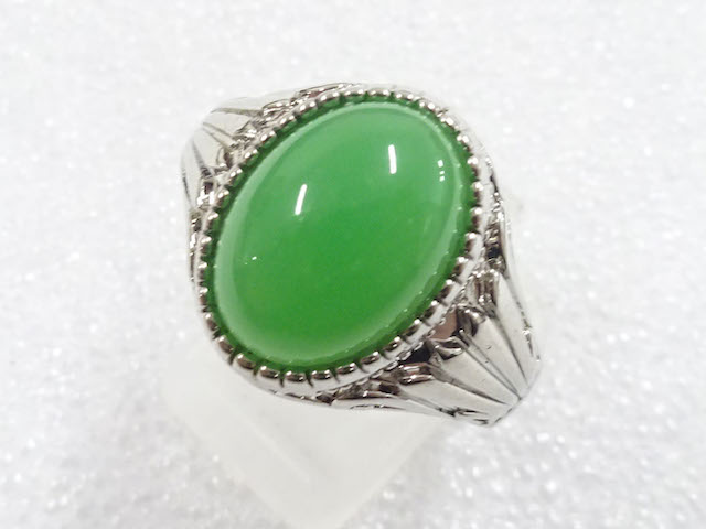 JAPANESE KIMONO / ANTIQUE COLORED STONE RING (SIZE 26)